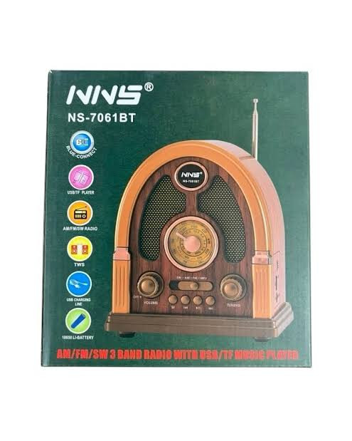 رادیو اسپیکر فلشخور بلوتوث دار طرح گنبدی NNS 7061 BT