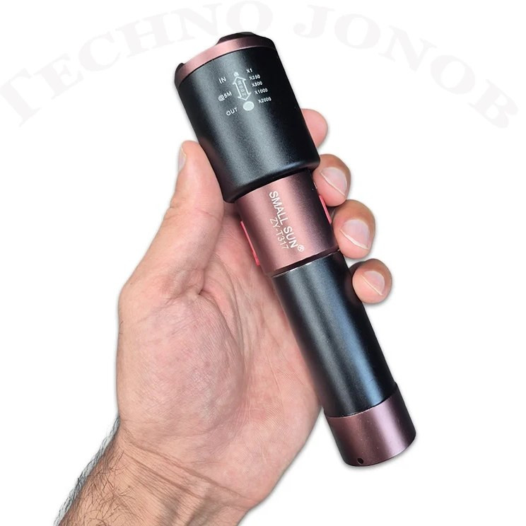 چراغ قوه اسمال سان مدل ZY-T317 زوم دار با باتری 4800 میلی آمپر