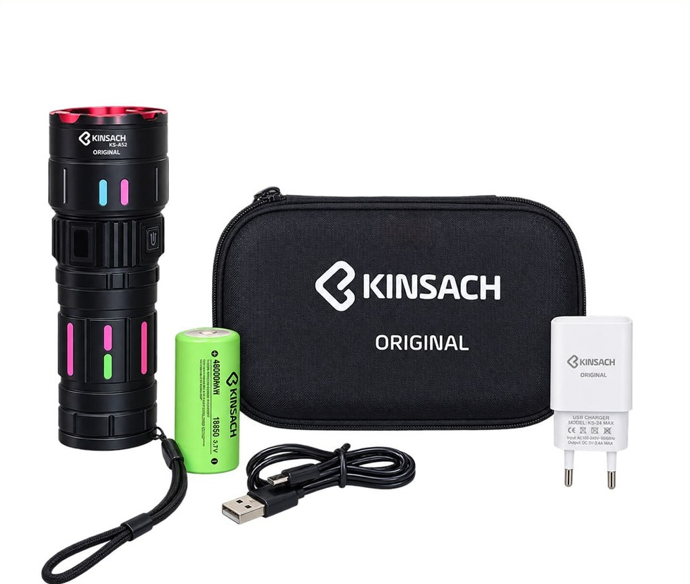 چراغ قوه کینساچ مدل KS409 زوم دار با لامپ LED
