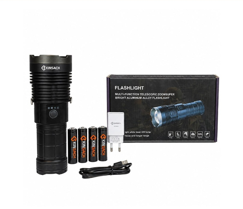 چراغ قوه کینساچ مدل KS-SP69-1 زوم دار با نور مهتابی