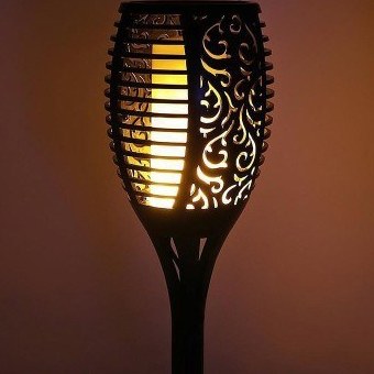 چراغ خورشیدی باغچه طرح شعله 80 سانتی متر مدل XF6006