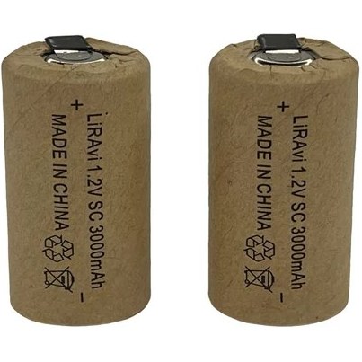 باتری C لیراوی مدل SC کد 1.2V ظرفیت 3000 میلی آمپر ساعت بسته 2 عددی