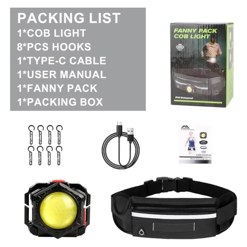 چراغ کیف کمری مدل FUNNY PACK COB LIGHT