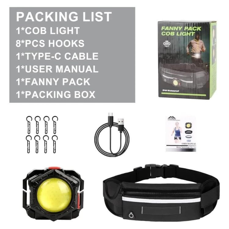 چراغ کیف کمری مدل FUNNY PACK COB LIGHT