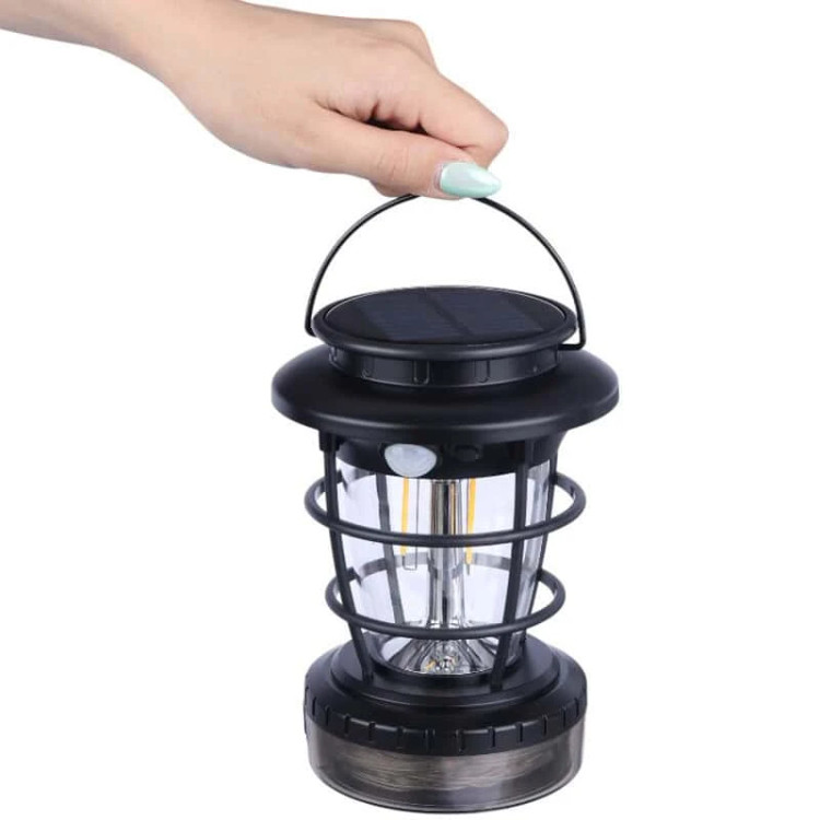 چراغ فانوس شارژی خورشیدی مدل HOP-8819 با ریسه LED چند رنگ