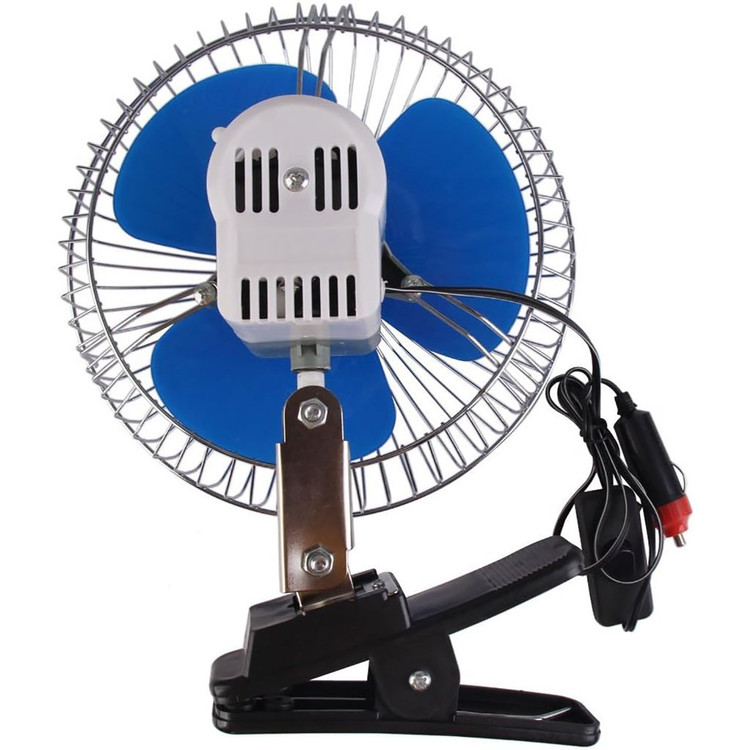 پنکه گیره دار خودرو Oscillating سایز 6 اینچ 12 ولت