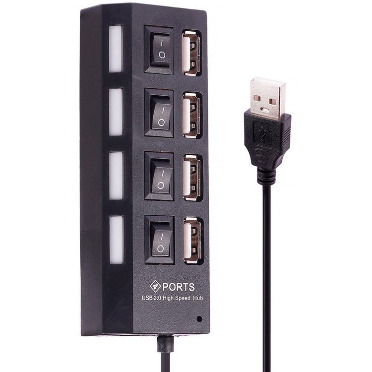 هاب 4 پورت USB 2.0 کلید دار مدل Hi-SPEED