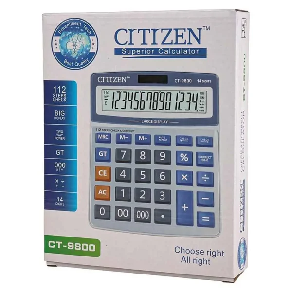 ماشین حساب 14 رقم CRTRZEN CT-9800