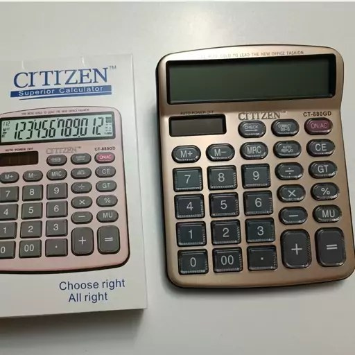 ماشین حساب CITIZEN مدل CT-880GD با نمایشگر بزرگ و امکانات حرفهای