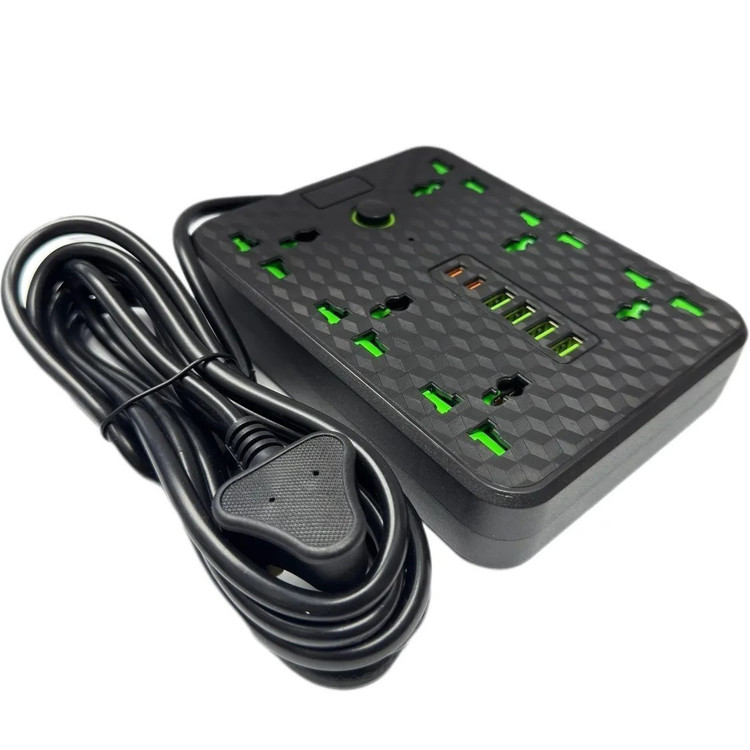 چندراهی برق هوشمند HGDUE مدل HG-1246C با 6 خروجی USB و TYPE-C