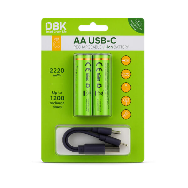 باتری قلمی شارژی دی بی کی مدل USB-C