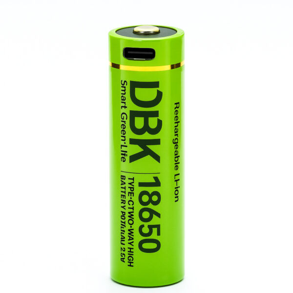 باتری لیتیومی قابل شارژ دی بی کی مدل 18650 USB-C LI-ION