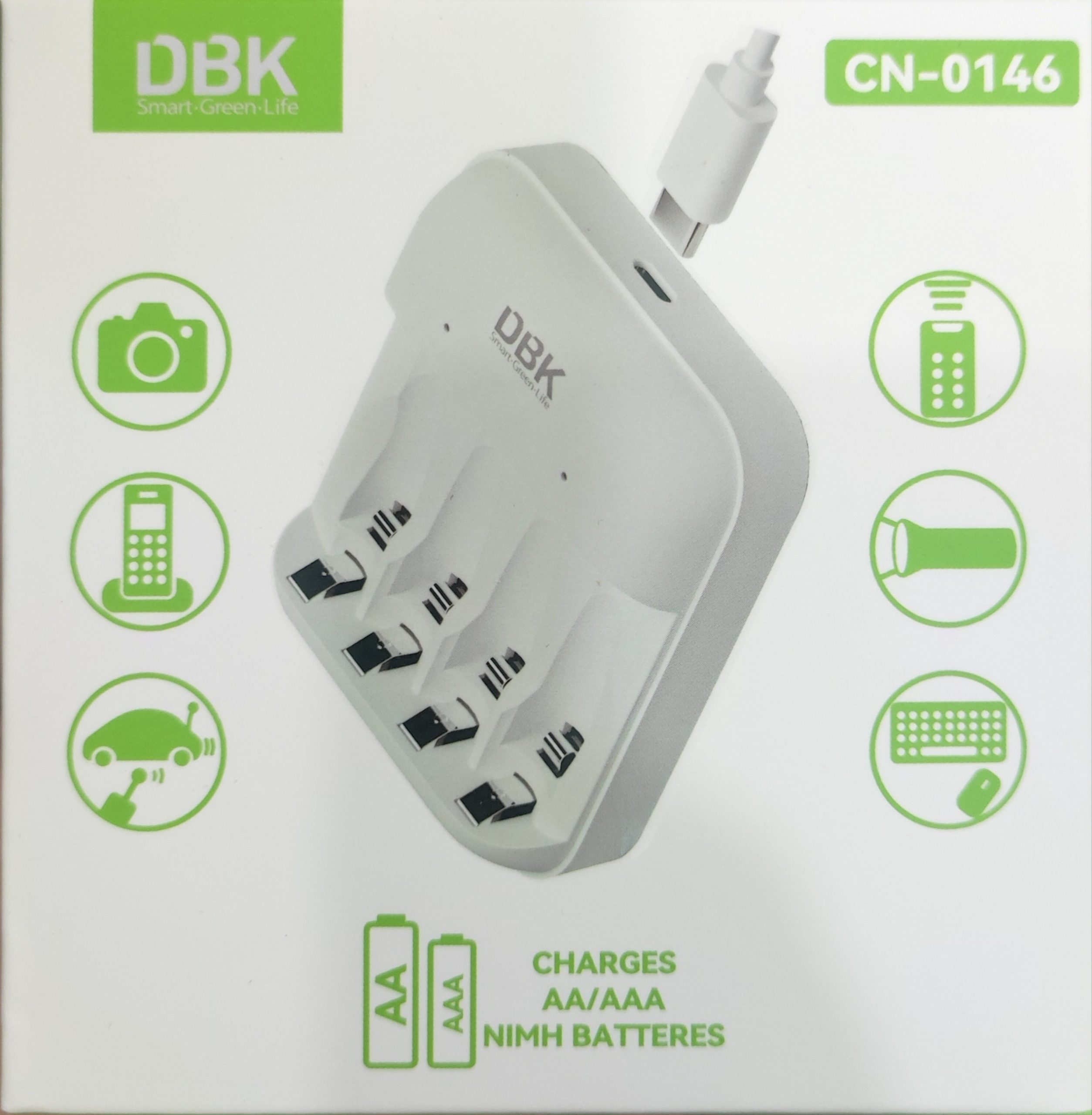 شارژر باطری 4تایی DBK CN-0146 TYPE-C