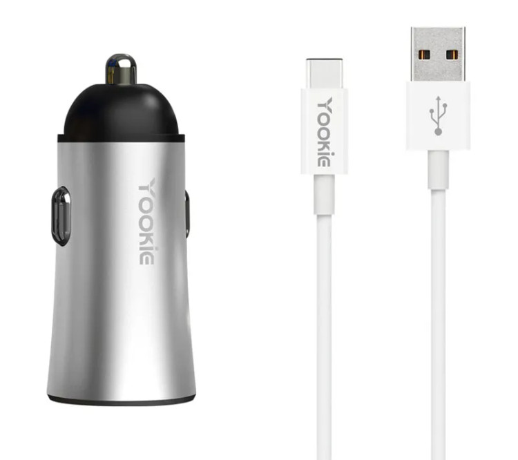شارژر فندکی تایپ سی برند yookie مدل pc1