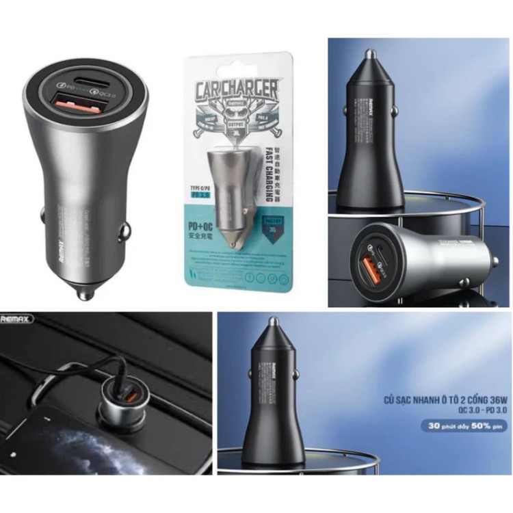 شارژر فندکی مدل RCC107 36W برند Remax