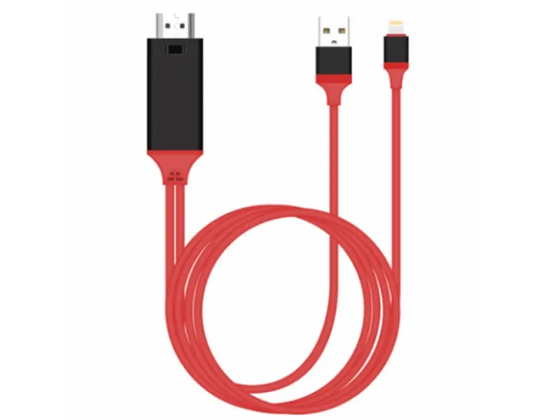 کابل تبدیل USB به HDMI مدل 3in1 HDTV لایتنینگ