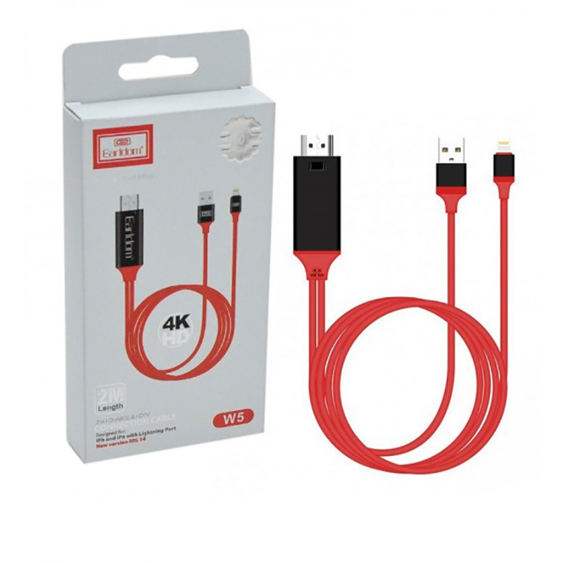 کابل تبدیل USB به HDMI مدل 3in1 HDTV لایتنینگ