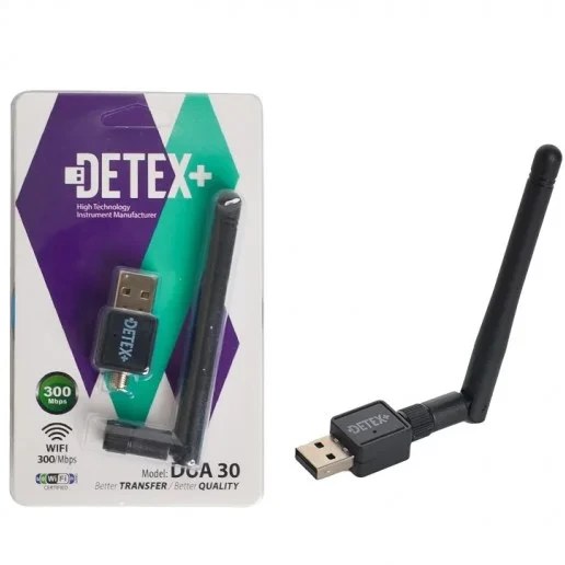 دانگل وای فای آنتن دار +DETEX مدل DUA 30 - مشکی