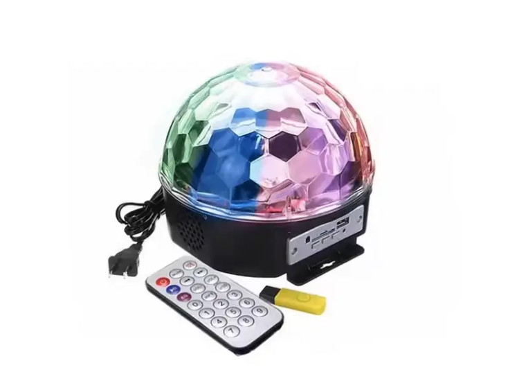 دستگاه رقص نور نیم کره اسپیکردار مدل MP3 LED