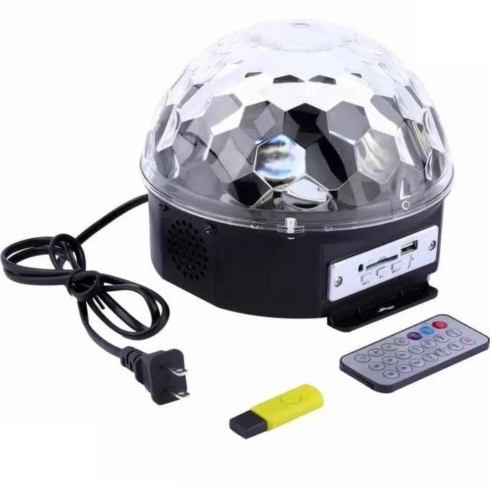 دستگاه رقص نور نیم کره اسپیکردار مدل MP3 LED
