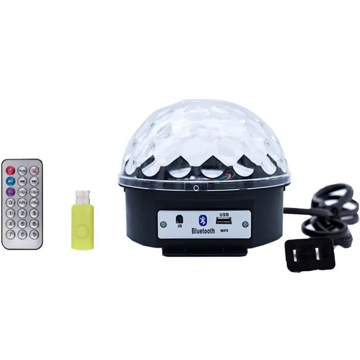 دستگاه رقص نور نیم کره اسپیکردار مدل MP3 LED