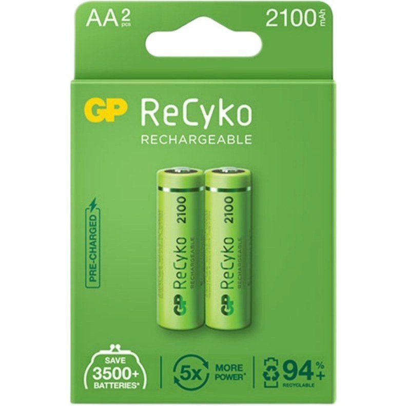 باتری قلمی قابل شارژ جی پی مدل Recyko 2100 mAh اصلی