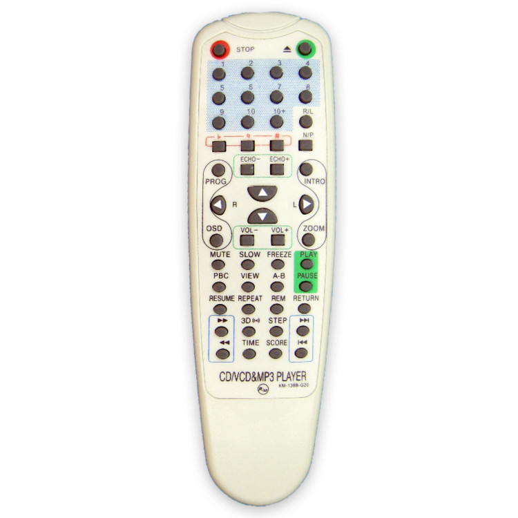کنترل وی سی دی ام پی تری پلیرقدیمی چینی MP3PLAYERمدل KM-138 B-G20