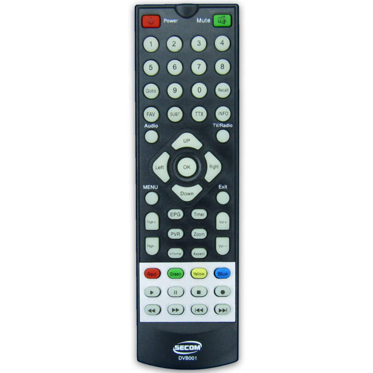 کنترل گیرنده دیجیتال سکام SECOM مدل DVB001