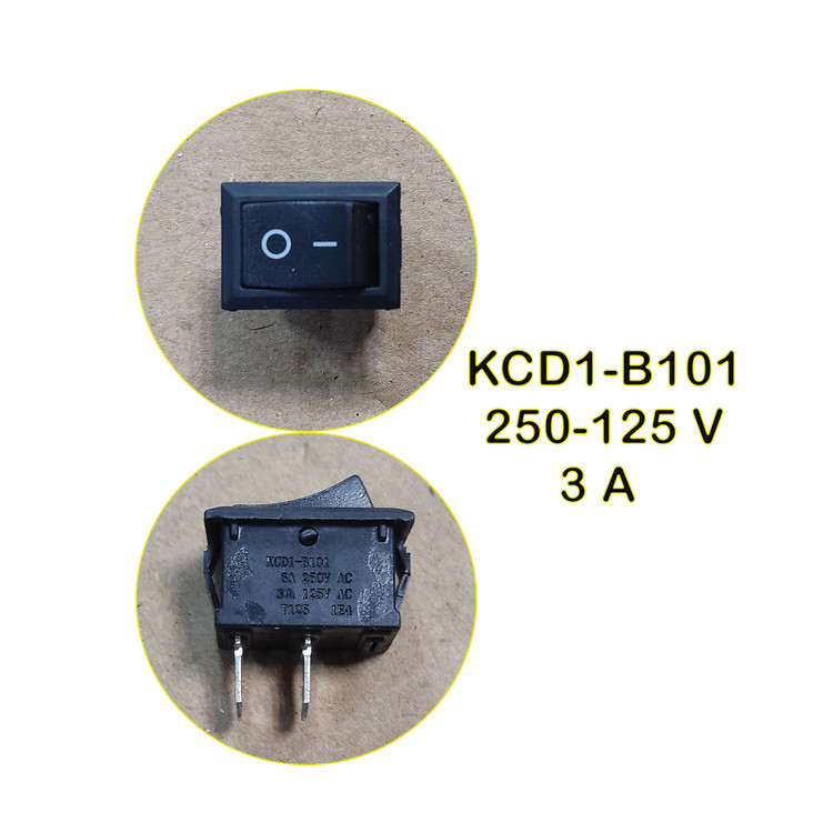کلید راکر دوحالته کوچک 3 آمپر مدل KCD1-B101