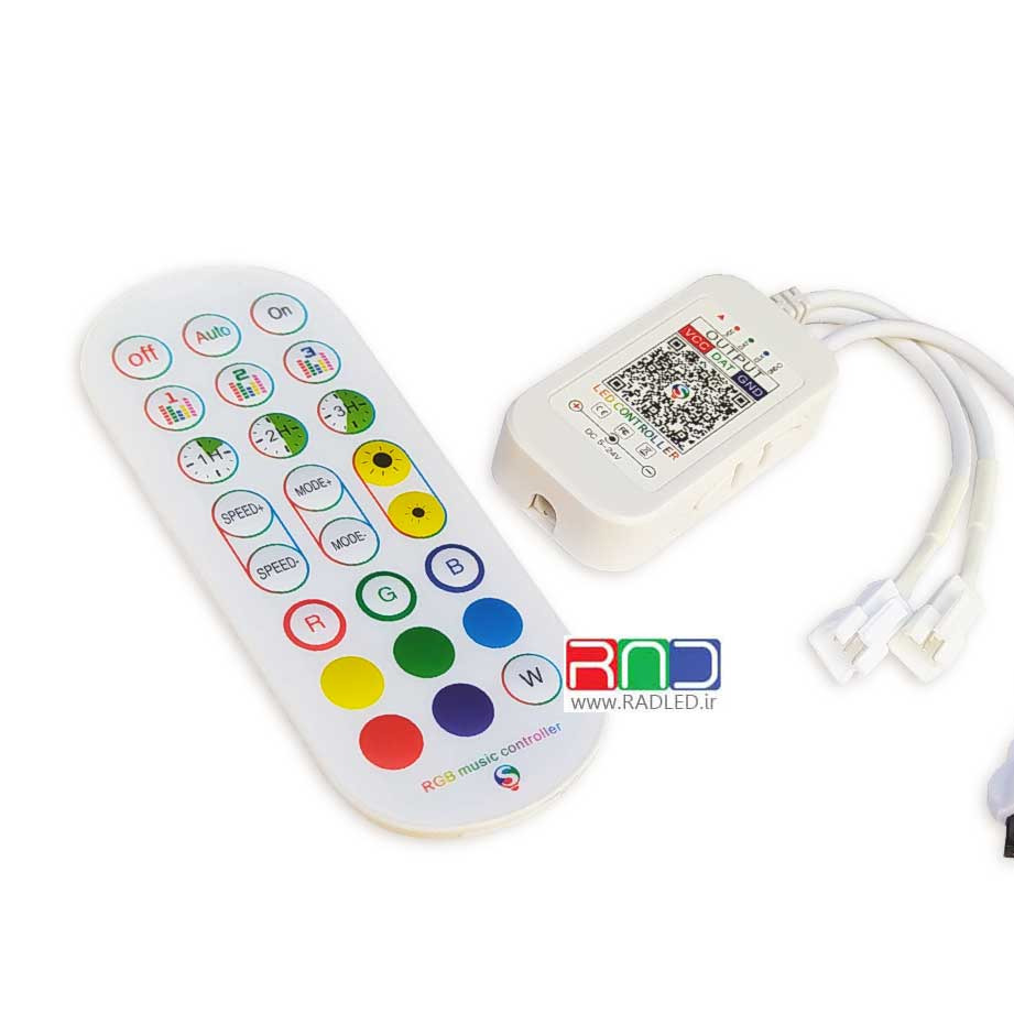 ریموت کنترل هوشمند مدل Wi-Fi 24 keys RGB LED Controller