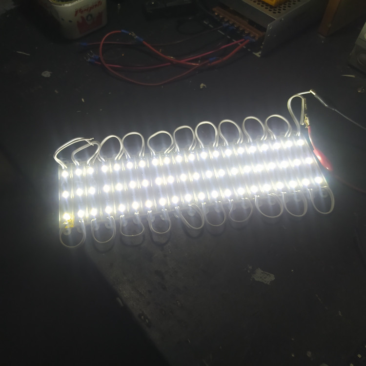 ال ای دی بلوکی سفید مهتابی 12 ولت LED رزین دار ضد آب پشت چسب دار یک عددی