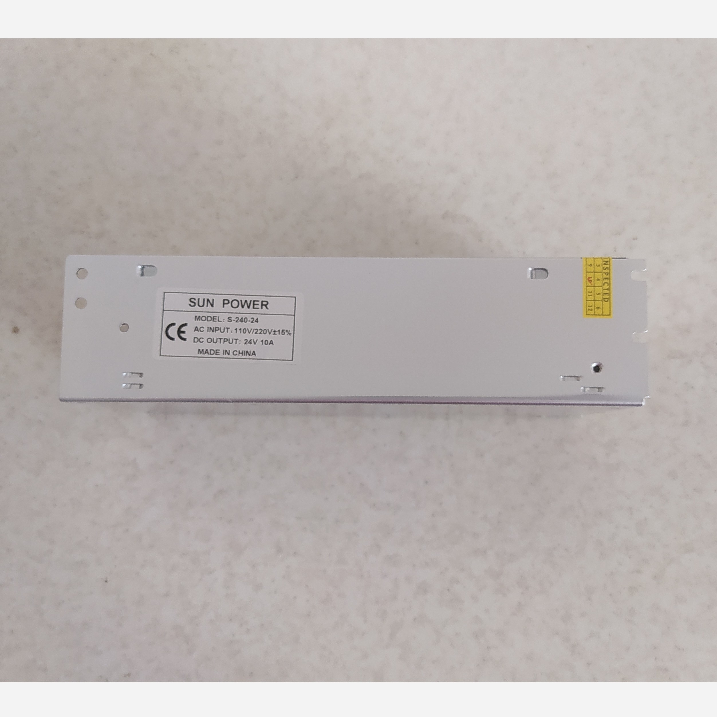 آداپتور ترانس 24 ولت 10 آمپر سوئیچینگ صنعتی فلزی Sun Power