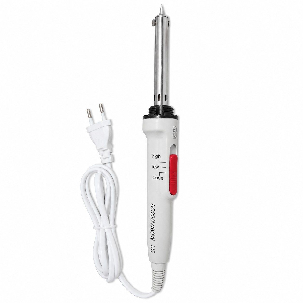 هویه قلمی 60 وات XCY مدل AC220V اصلی المنت سرامیکی کلید تنظیم حالت دو حالته Low/High دمای قابل تنظیم مناسب برای لح