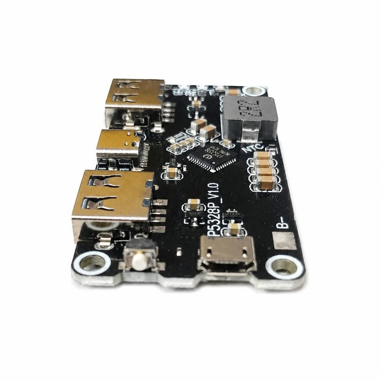ماژول پاوربانک و شارژر سریع اصلی IP5328P با درگاه USB-A، USB-C و Micro USB برد مدیریت شارژ باتری لیتیومی 3.7 ولت