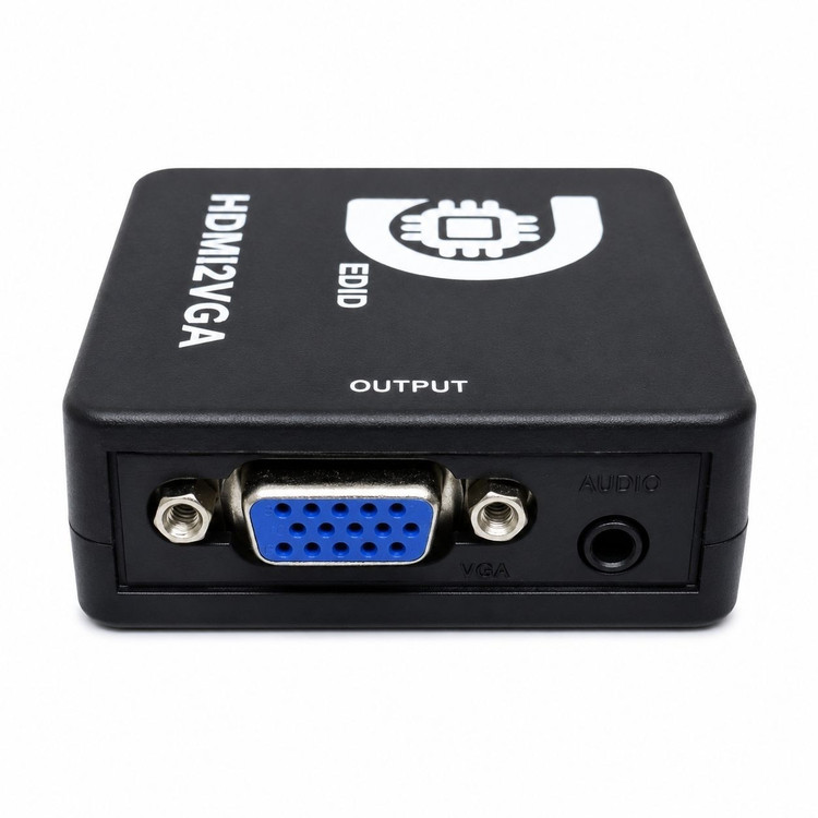مبدل HDMI به VGA دلتا 4K تبدیل HDMI به VGA با خروجی تصویر Full HD 1080P مناسب مانیتور، ویدئو پروژکتور و تلویزیون