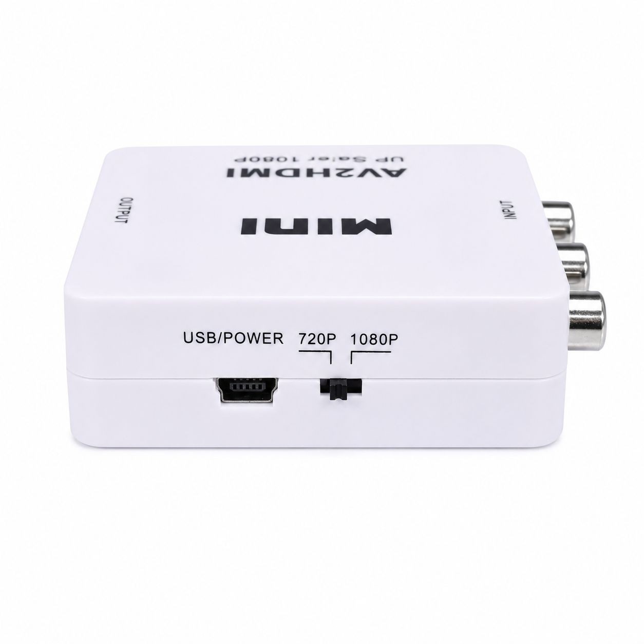 تبدیل AV به HDMI مدل Mini AV2HDMI مبدل تصویر و صدا AV (سه فیش RCA) به HDMI با خروجی Full HD 1080P