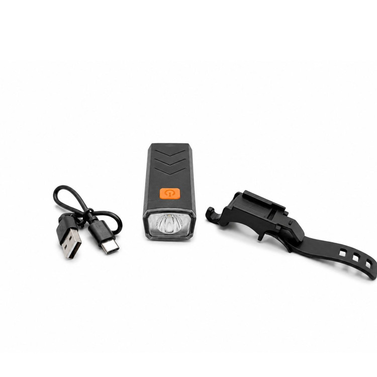 چراغ جلو دوچرخه LED شارژی پرنور مدل KXK501 نصب آسان ضد پاشش آب