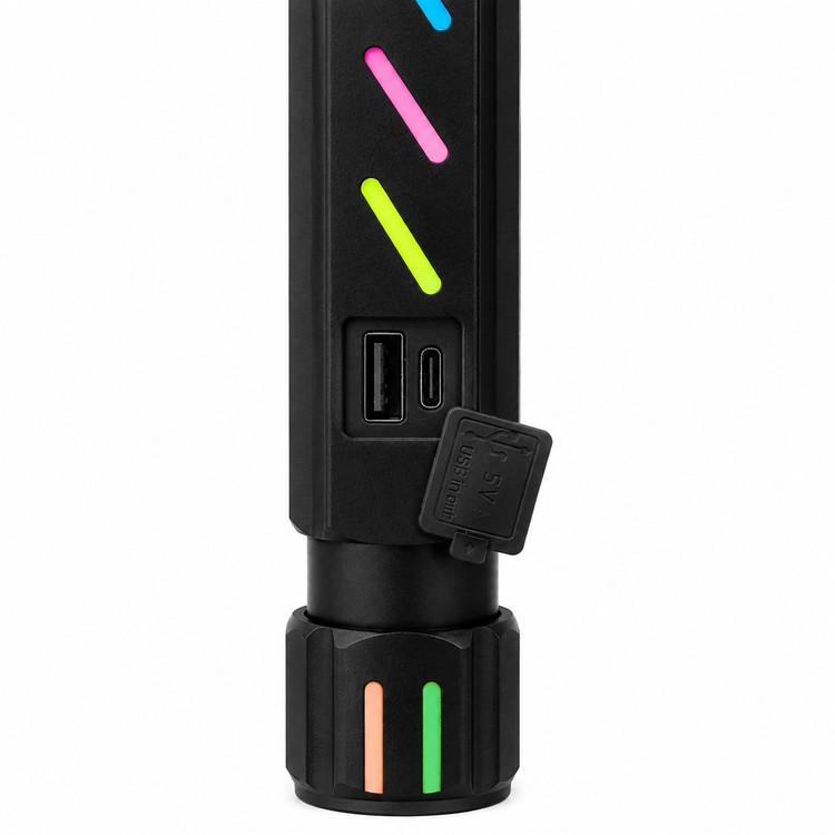 چراغ قوه شارژی LED چندکاره پاوربانک دار COB با آهنربا و USB-C با قابلیت زوم اورجینال