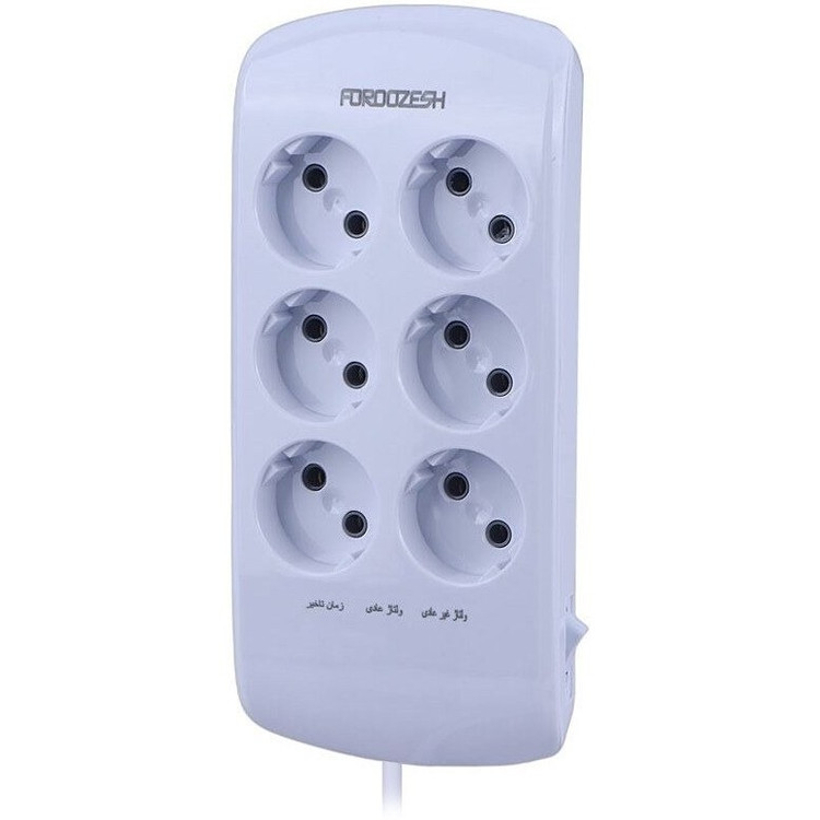 محافظ برق ارت دار صوتی تصویری 6 خانه دیجیتال لوتوس فروزش مدل LT600D با کابل 1.8 متری و تایمر دیجیتال