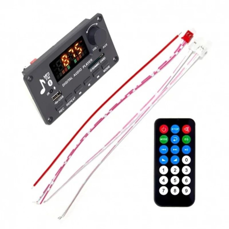 ماژول پخش کننده بلوتوثی آمپلی فایر دار مدل KH-G022 با آمپلی فایر 2x40 وات، پشتیبانی از بلوتوث نسخه 5، درگاه USB و کارت ح