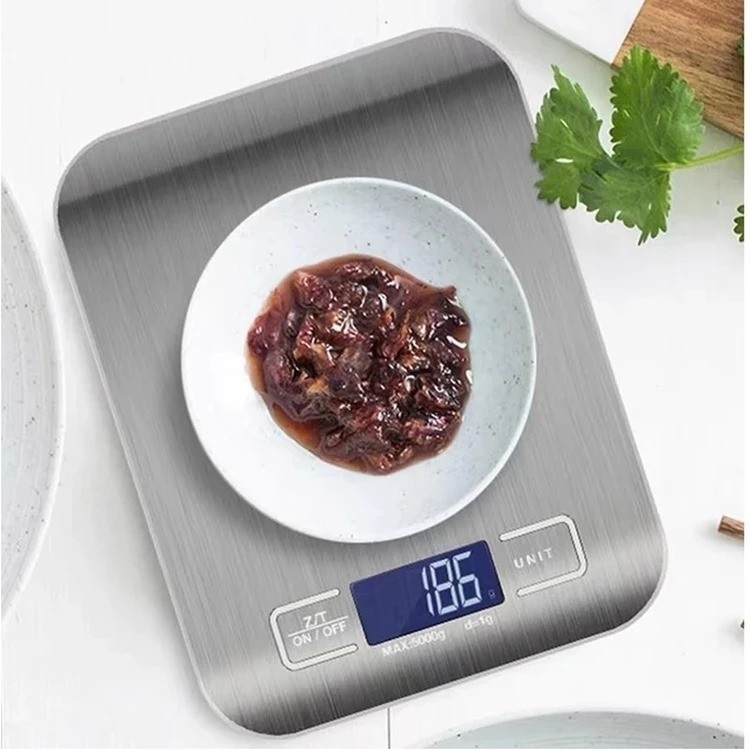 ترازو دیجیتال آشپزخانه مدل 10Kg اصلی ظرفیت 10 کیلوگرم، دقت 1 گرم، خاموشی خودکار و 4 واحد اندازهگیری