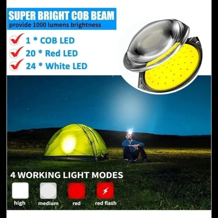کیف کمری چراغدار LED سیتیکام با نور 500 لومن، شارژ Type-C و جای قمقمه مناسب برای کمپینگ و سفر و مواقع اضطراری