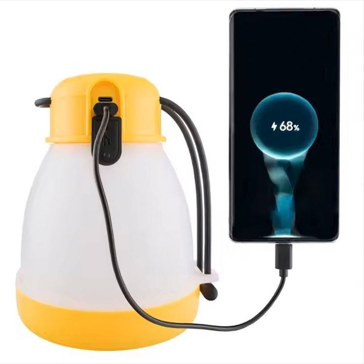 چراغ قوه کمپینگ شارژی مدل CH-22035 اصلی چراغ کمپینگ ضد آب و ضد ضربه با نور 500 لومن، قابلیت پاوربانک و طراحی زیبا