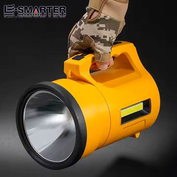 چراغ قوه دستی شارژی پاوربانک و ریسهدار مدل W5206-2 اصلی چراغ کمپینگ قدرتمند با ریسه RGB ده متری