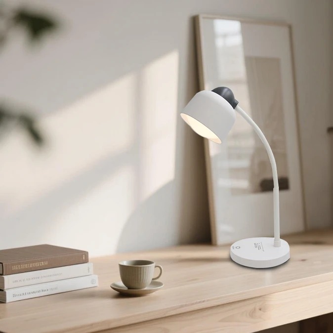 چراغ مطالعه LED شارژی لمسی مدل T-28 دیمردار و تغییر رنگ نور