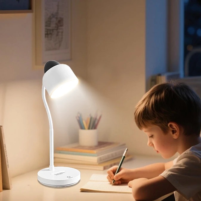 چراغ مطالعه LED شارژی لمسی مدل T-28 دیمردار و تغییر رنگ نور