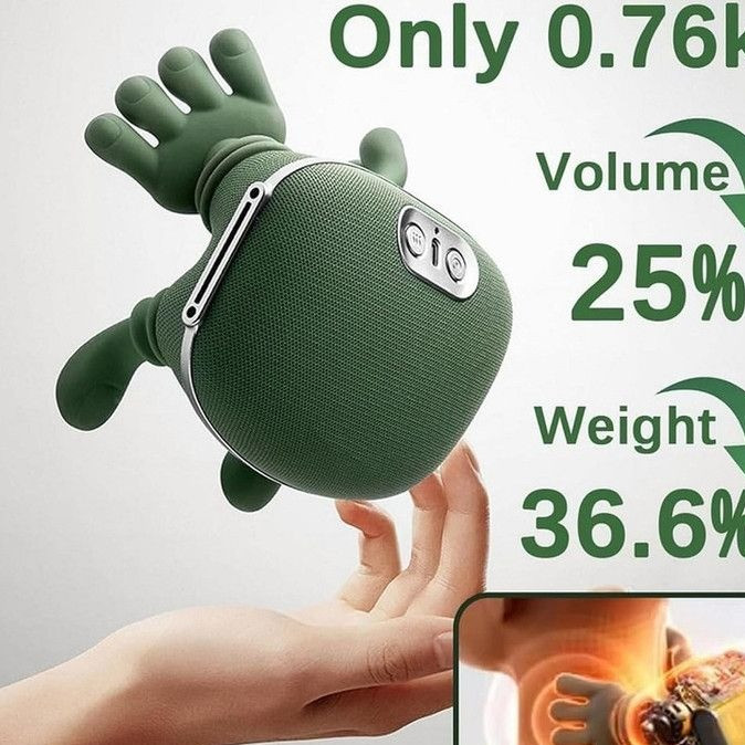 ماساژور گردن و شانه شارژی با گرمایش طرح دست مدل FZ-831 اصلی قابلیت ماساژ با 10 انگشت، کمپرس گرم، موتور براشلس کم صدا