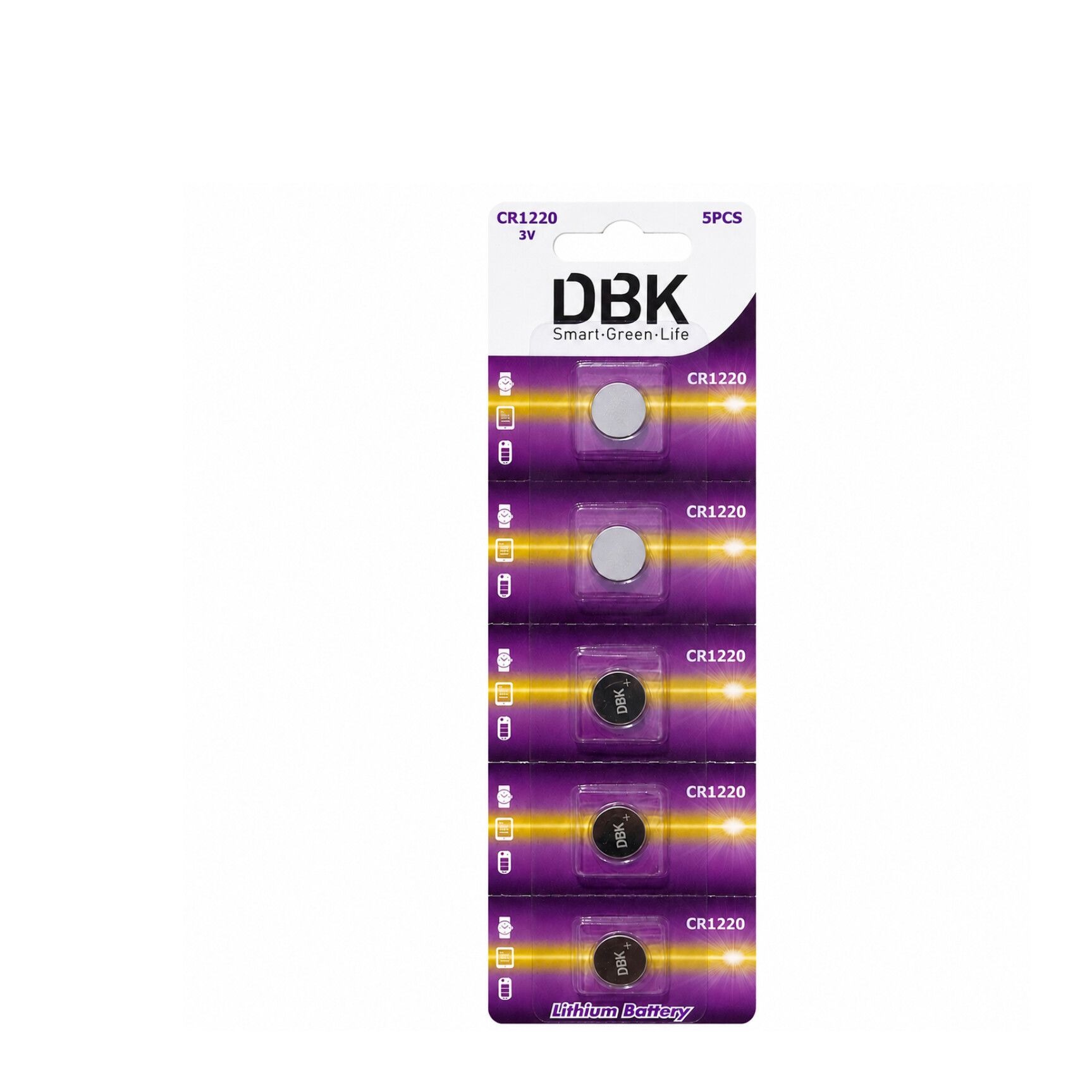 باتری سکهای CR1220 دیتکس DBK اصلی 3 ولت مناسب تجهیزات الکترونیکی انتخاب تعداد 1، 2 یا 5 عددی