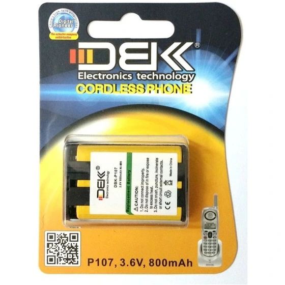 باتری شارژی تلفن بیسیم DBK مدل P107 با ظرفیت 800mAh اصلی مناسب برای تلفن های بی سیم