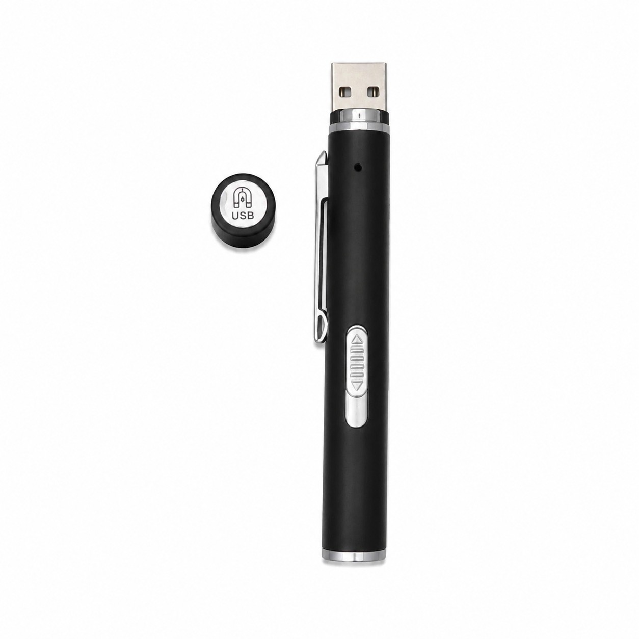 لیزر پوینتر USB دار چندکاره با چراغ قوه و آهنربا اصلی لیزر مخصوص تدریس، ارائه، تعمیرات و کمپینگ